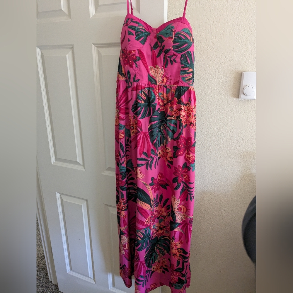 Tropical maxi dress size L